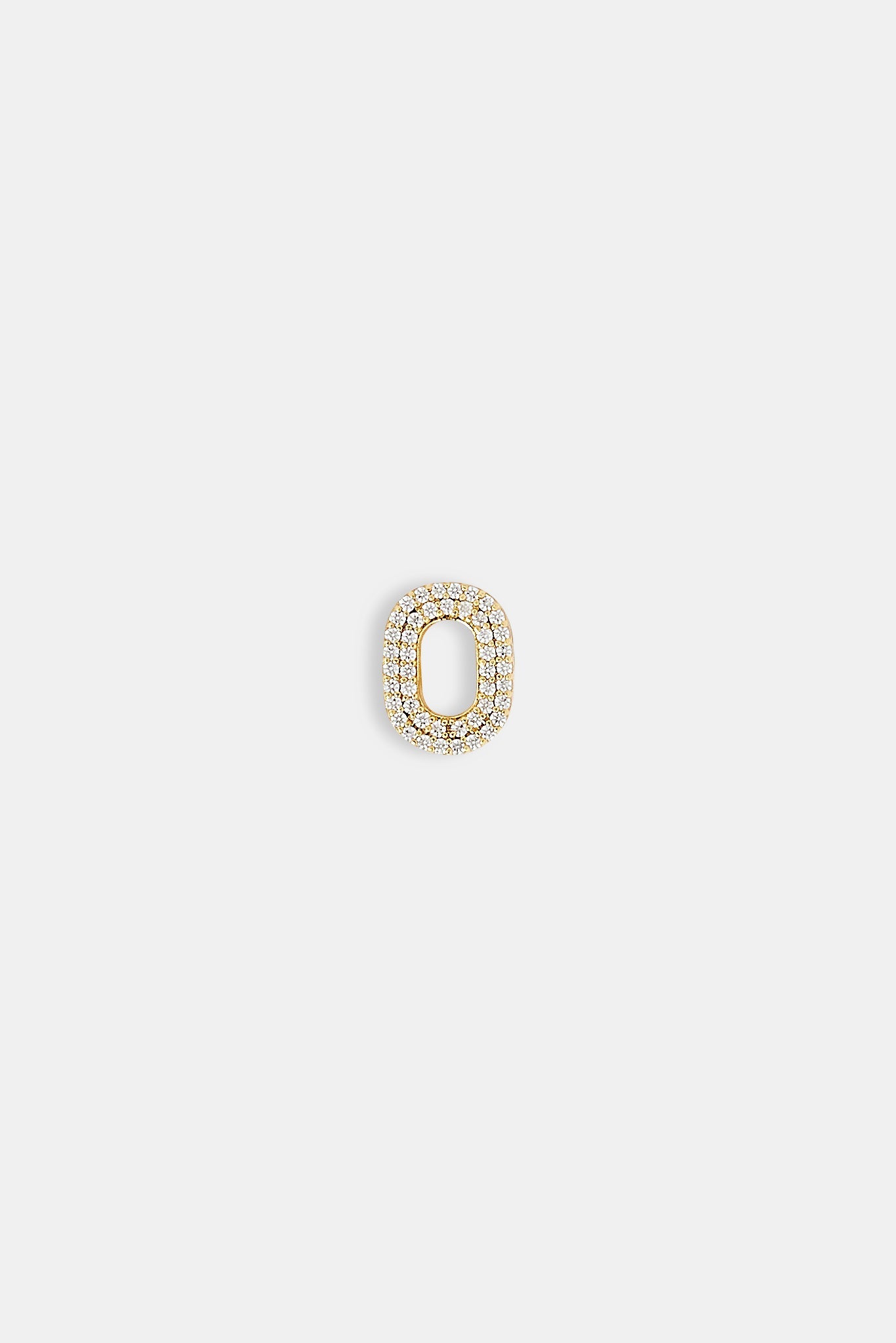 Iced Number Pendant - 12mm